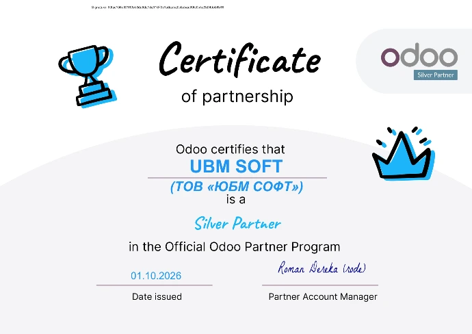 UBM SOFT Odoo Silver Partner
