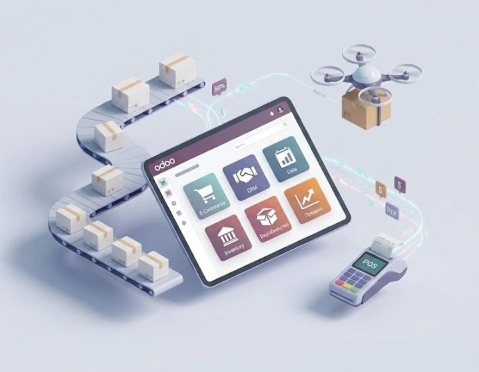 odoo CRM, управління запасами, фінансова звітність, інтеграція з маркетплейсами